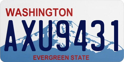 WA license plate AXU9431