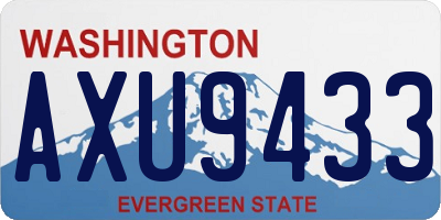 WA license plate AXU9433