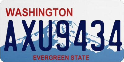 WA license plate AXU9434