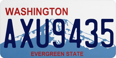 WA license plate AXU9435