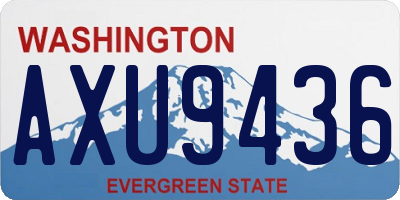 WA license plate AXU9436