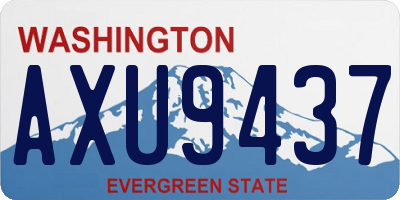 WA license plate AXU9437