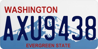 WA license plate AXU9438