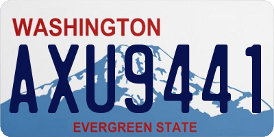 WA license plate AXU9441