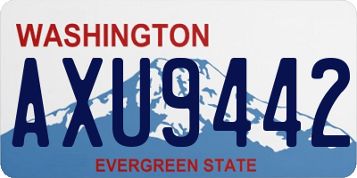 WA license plate AXU9442