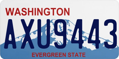 WA license plate AXU9443