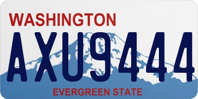 WA license plate AXU9444