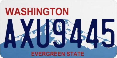 WA license plate AXU9445