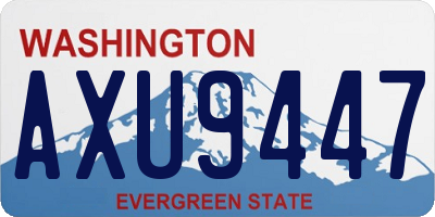 WA license plate AXU9447