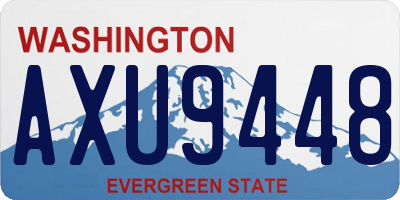 WA license plate AXU9448