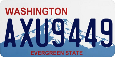 WA license plate AXU9449