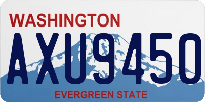 WA license plate AXU9450