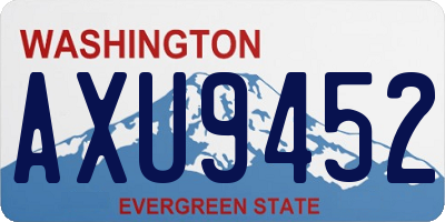 WA license plate AXU9452