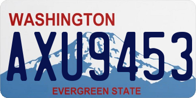 WA license plate AXU9453