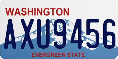 WA license plate AXU9456