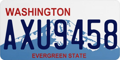 WA license plate AXU9458