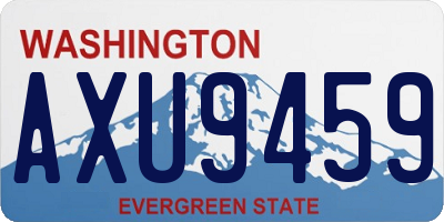 WA license plate AXU9459