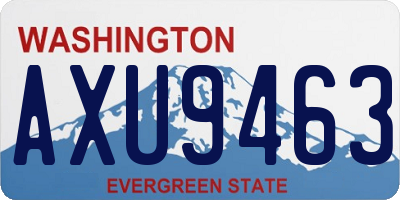 WA license plate AXU9463