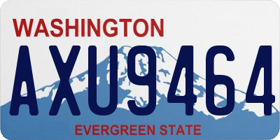 WA license plate AXU9464