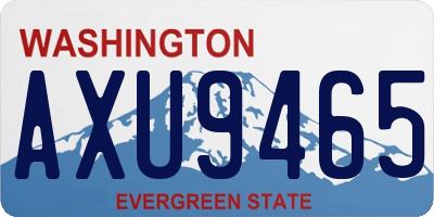 WA license plate AXU9465