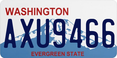 WA license plate AXU9466
