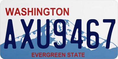 WA license plate AXU9467