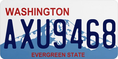 WA license plate AXU9468