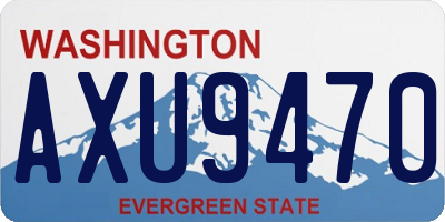 WA license plate AXU9470