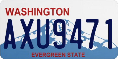 WA license plate AXU9471