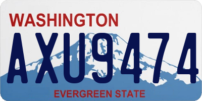 WA license plate AXU9474