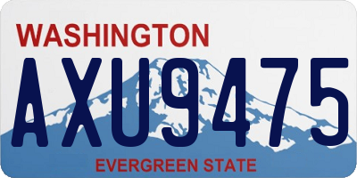 WA license plate AXU9475