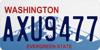 WA license plate AXU9477