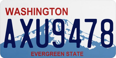 WA license plate AXU9478