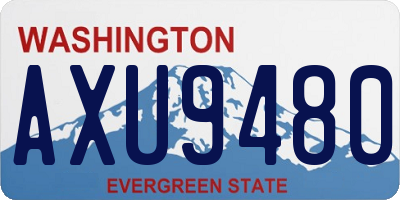 WA license plate AXU9480