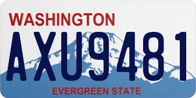 WA license plate AXU9481