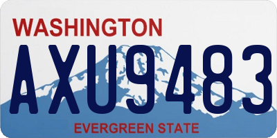WA license plate AXU9483