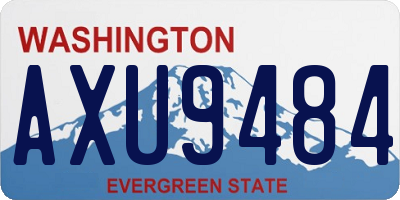 WA license plate AXU9484