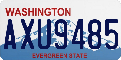 WA license plate AXU9485