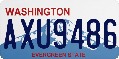 WA license plate AXU9486