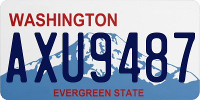 WA license plate AXU9487