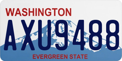 WA license plate AXU9488