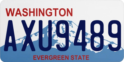 WA license plate AXU9489