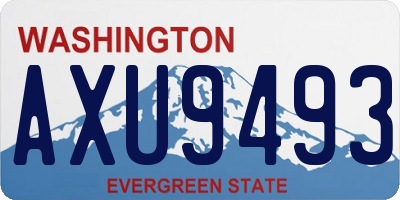 WA license plate AXU9493