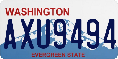 WA license plate AXU9494