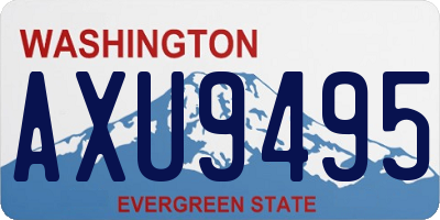 WA license plate AXU9495