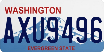 WA license plate AXU9496