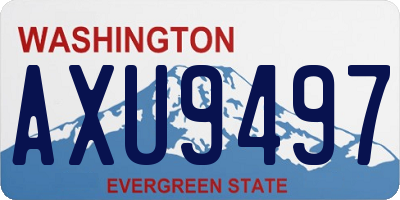 WA license plate AXU9497