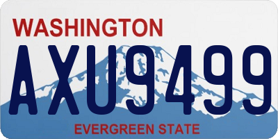WA license plate AXU9499