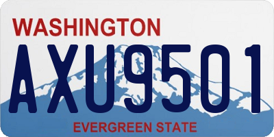 WA license plate AXU9501