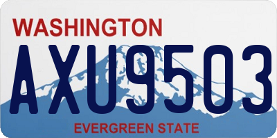 WA license plate AXU9503